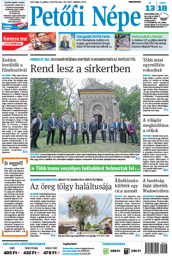 Lapszám: 2025.05.23. + melléklet