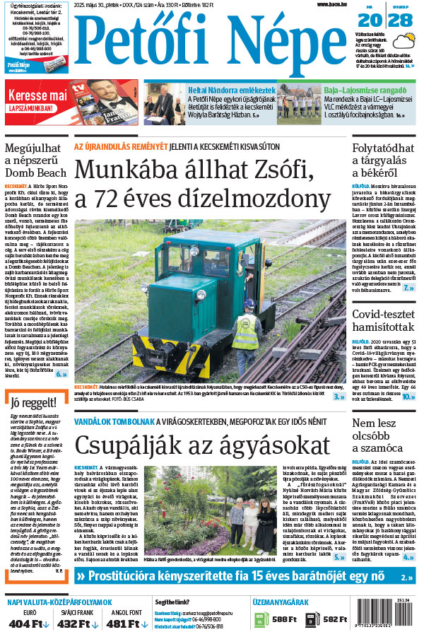 Lapszám: 2025.05.30. + MELLÉKLET