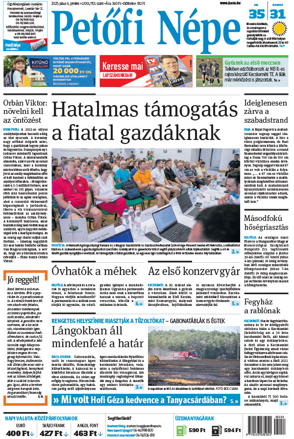 Lapszám: 2025.07.04. + MELLÉKLET