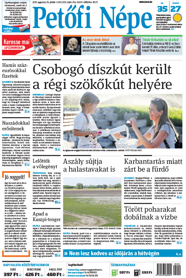 Lapszám: 2025.08.29. + MELLÉKLET