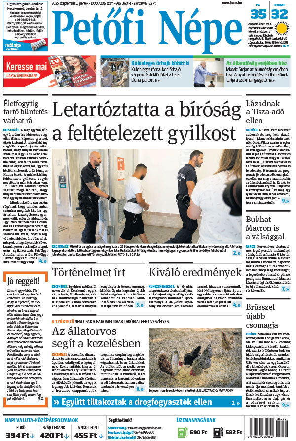 Lapszám: 2025.09.05. + MELLÉKLET