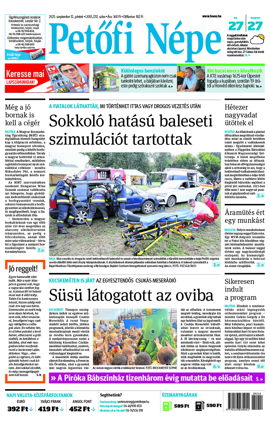 Lapszám: 2025.09.12. + MELLÉKLET