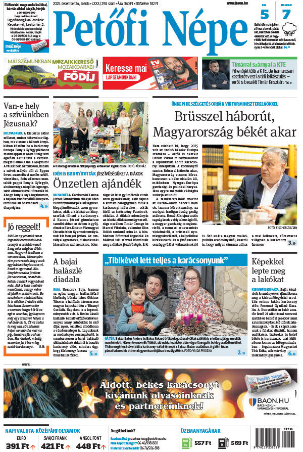 Lapszám: 2025. 12. 24. + MELLÉKLET