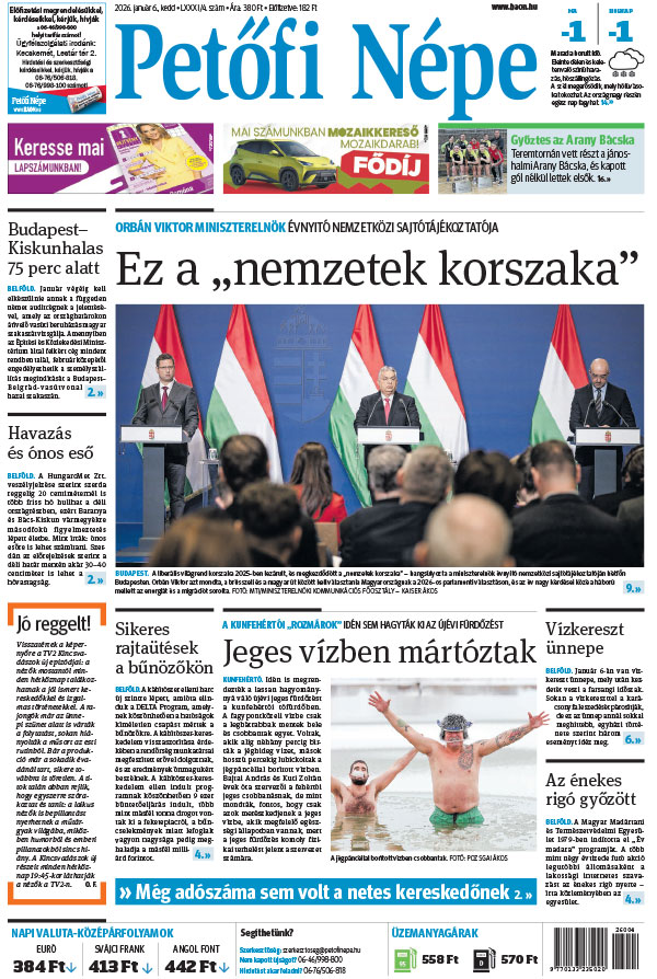 Lapszám: 2026. 01. 06.