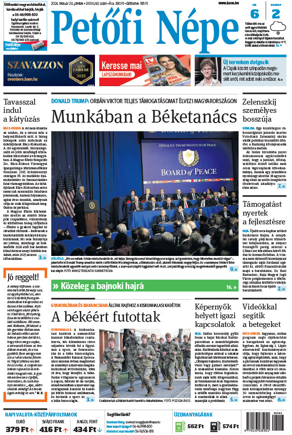 Lapszám: 2026. 02. 20. + MELLÉKLET