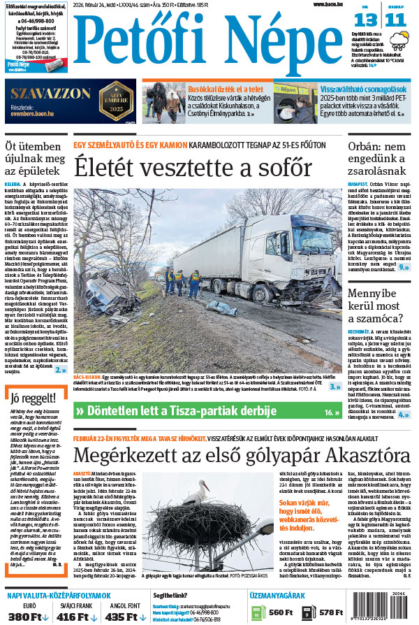 Lapszám: 2026. 02. 24.