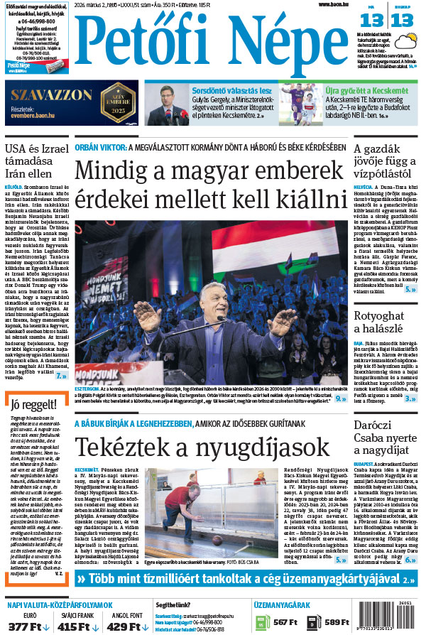 Lapszám: 2026. 03. 02.