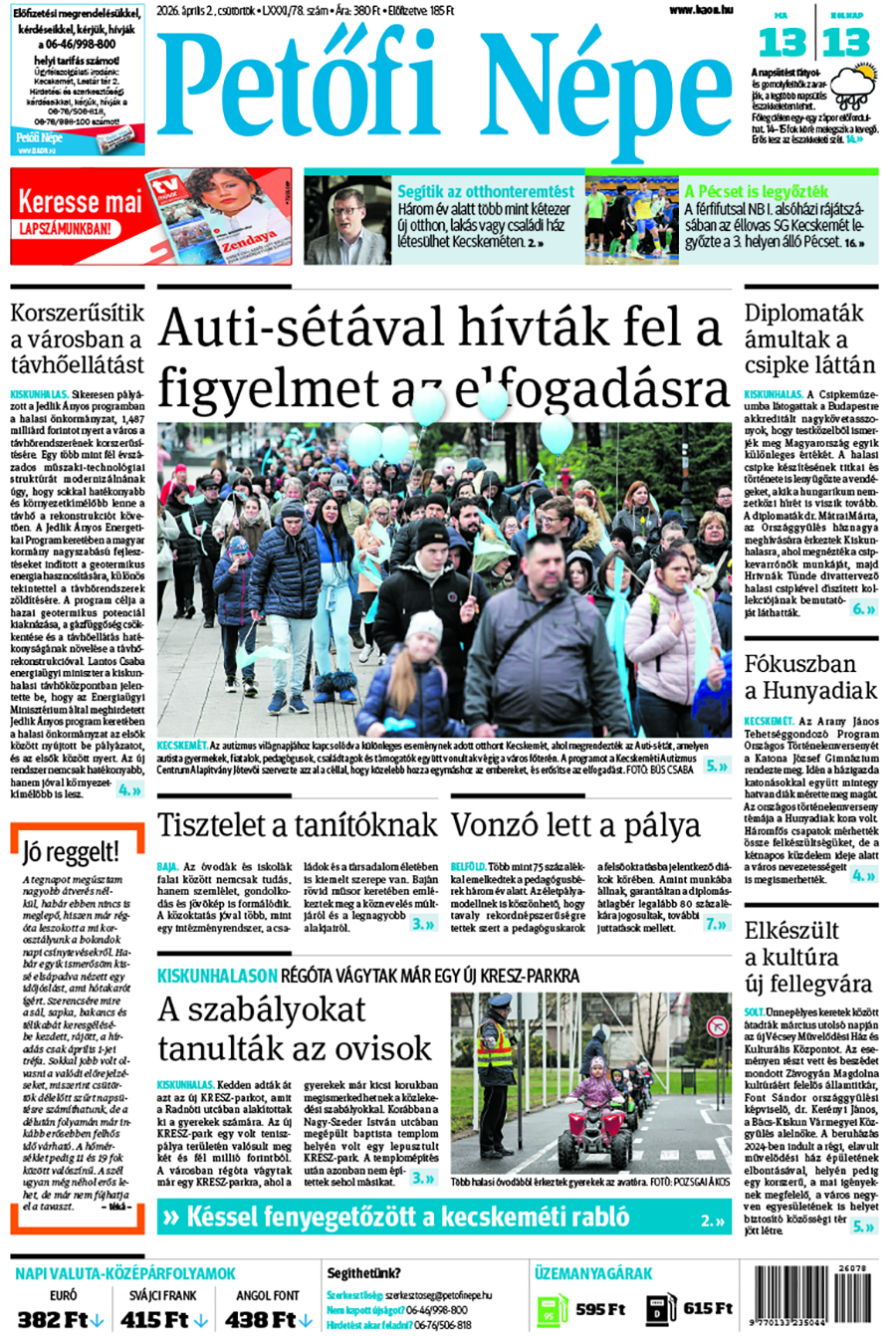 Lapszám: 2026. 04. 02. + MELLÉKLET