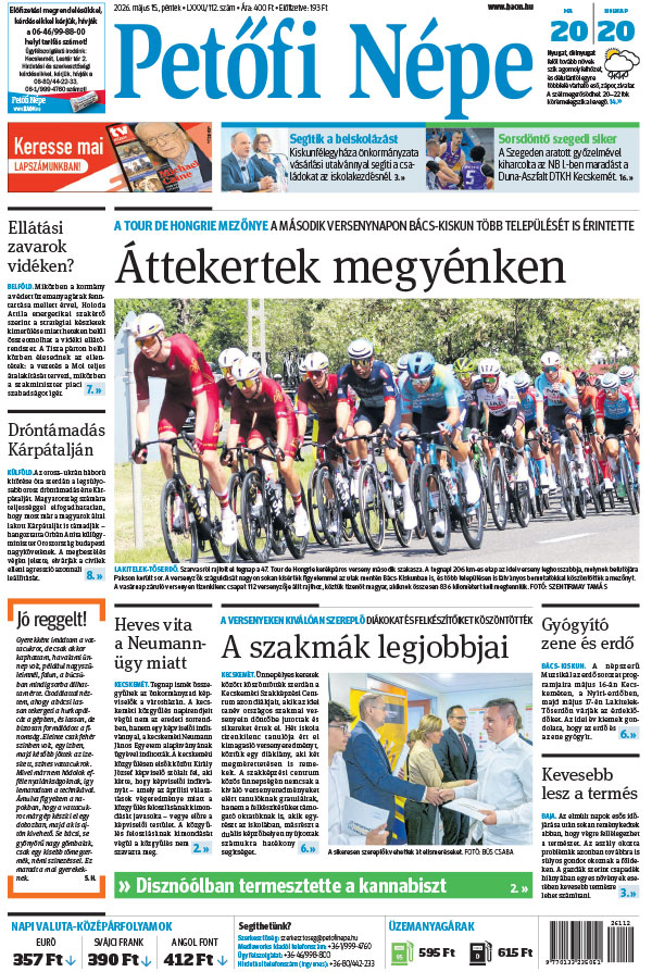 Lapszám: 2026. 05. 15. + MELLÉKLET