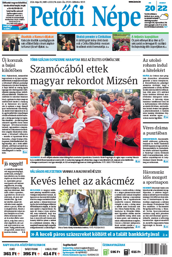 Lapszám: 2026. 05. 18.