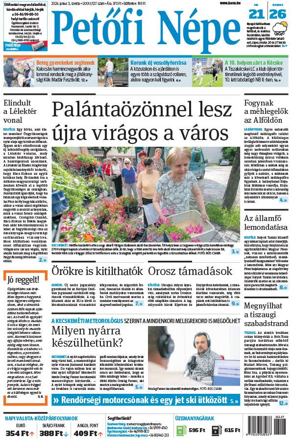 Lapszám: 2026. 06. 03.